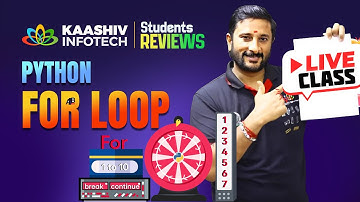 🔥 Master Python For Loop LIVE Tutorial | Kaashiv Infotech Python #kaashivinfotech #python
