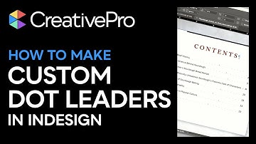 InDesign: How to Create Custom Dot Leaders (Video Tutorial)
