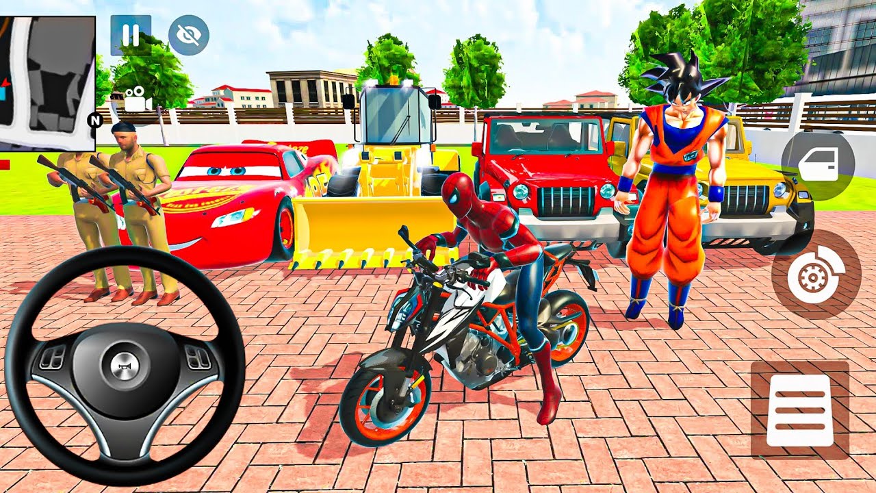 🦚 Indian Thift Auto Android Game 🌿 SuperMan & Spiderman Game😍G- Wagon & McQueen Car & Bike Showroom