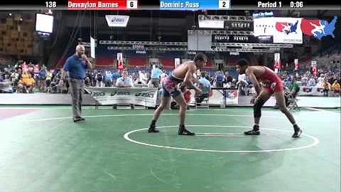 Fargo 2012 138 Round 2: Dewaylon Barnes (Oklahoma) vs. Dominic Russ (Michigan)