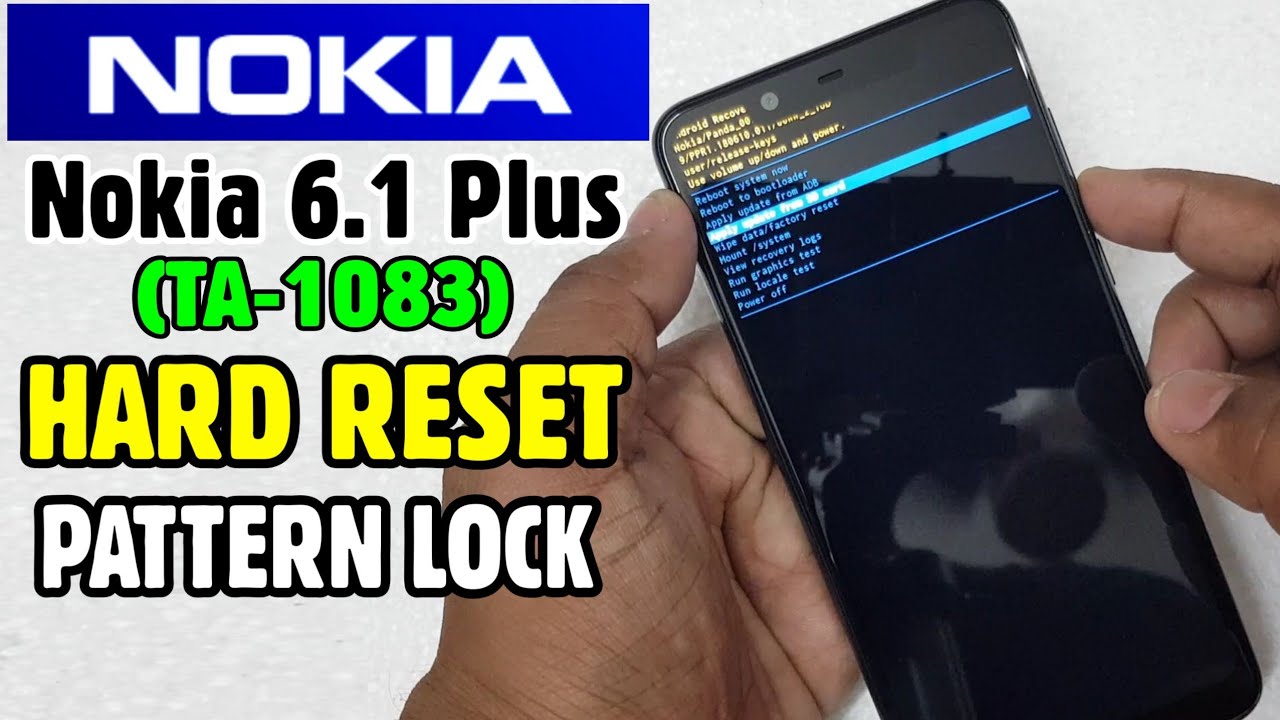 Nokia 6.1 Plus (TA1083) Hard Reset or Pattern Unlock Easy Trick With