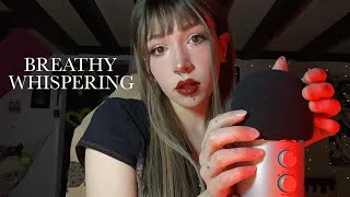 Breathy Whispers and Finger Fluttering ASMR | Counting, Gentle Whispering, Rambling, Hand Sounds