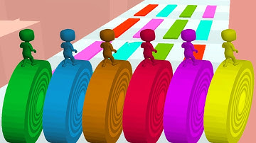 Layers Roll 💛🍭💙 Game NEWEST SCORE in Max Level Gameplay iOS,Android Best Mobile Game #31