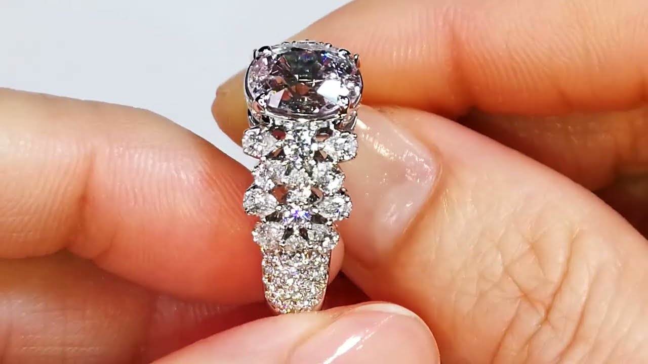 Pink Taaffeite Ring  at  3.39 carats by Kat Florence KF08558