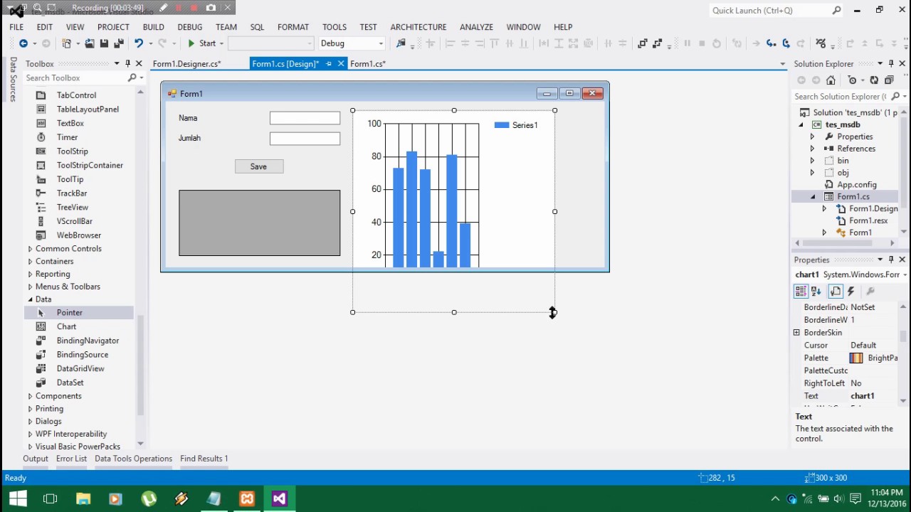 Visual Studio Chart Types