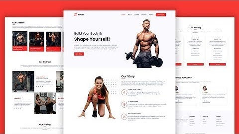 Responsive  Gym Website Using HTML CSS And JavaScript.