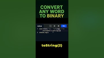 JavaScript Trick: Convert Words into Binary in 1 Line of Code.