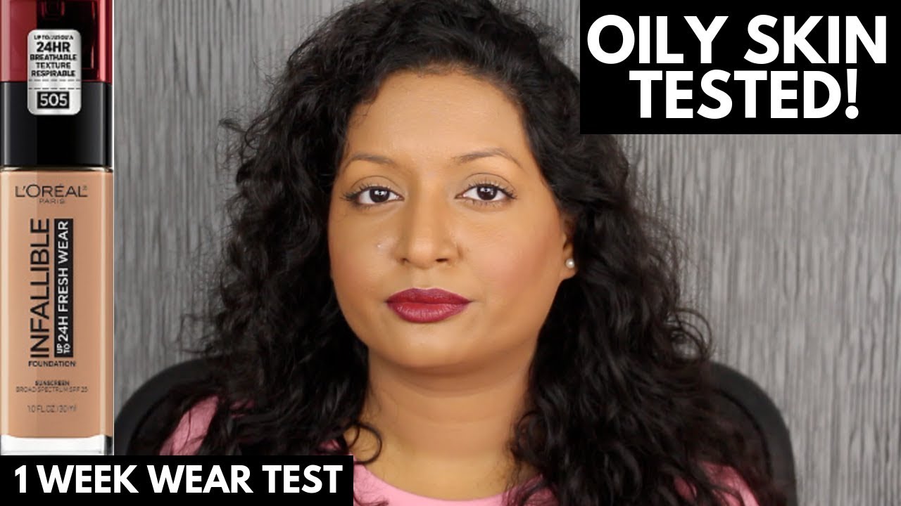 L'ORÉAL Infallible Fresh Wear 24HR Foundation Review ( 1 Week Wear Test) - YouTube