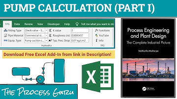 Pump Differential Head & NPSH Calculation in Excel (Part 1)  [Download Free Excel Add-In]