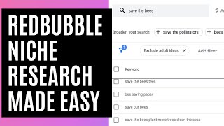 30 Minutes of Redbubble Keyword Niche Research - Find Best Sellers - NO PAID TOOLS screenshot 5
