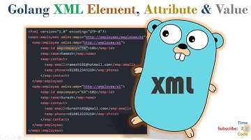 Golang XML Element, Attributes, and Value