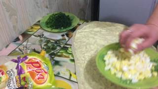 Рулет из лаваша с крабовыми палочками Рулет из лаваша с крабовыми палочками