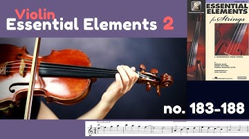 [Essential Elements Violin Book 2] #183-188 (Finger Patterns)