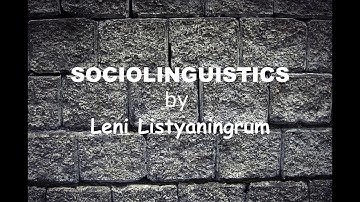 Sociolinguistics Code-switching and Code-mixing