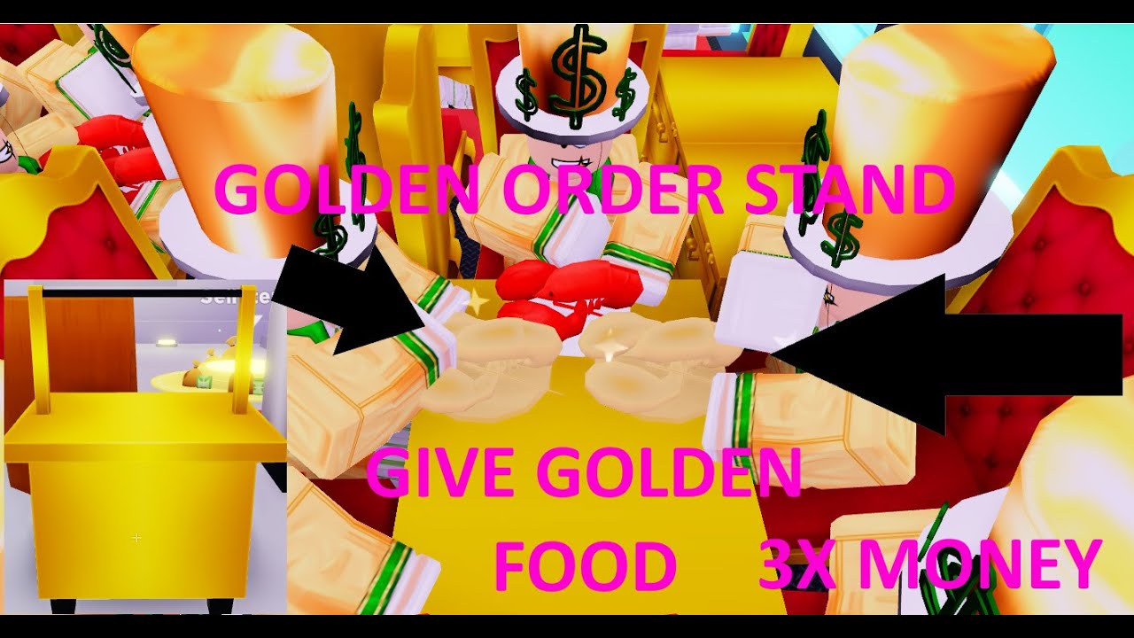My Restaurant Roblox Update Golden Order Stand What Does It Youtube - my restaurant roblox wiki slot machine