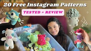 20 FREE crochet patterns | from a beginner + giving my HONEST REVIEW