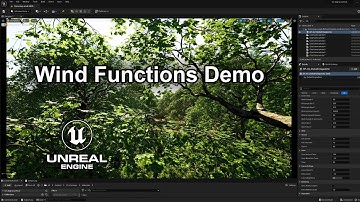 Wind Functions Demo | Trees | Global Foliage Actor | Unreal Engine 5.2 Nanite + VSM + WPO (WIP)