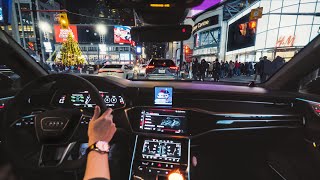 Toronto Holiday Night Drive | 2023 RS6 Cockpit Experience | EndofYear Celebration!