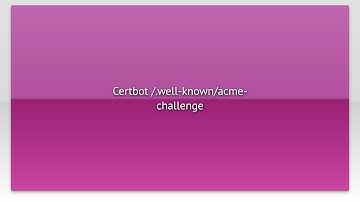 Certbot /.well-known/acme-challenge