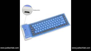 Rechargeable Wireless Bluetooth Keyboard Foldable Portable Bluetooth Keyboard Roll UP Soft Silicone screenshot 4