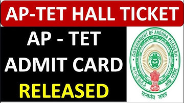 AP-TET 2024 - Hall Ticket/Admit Card Released