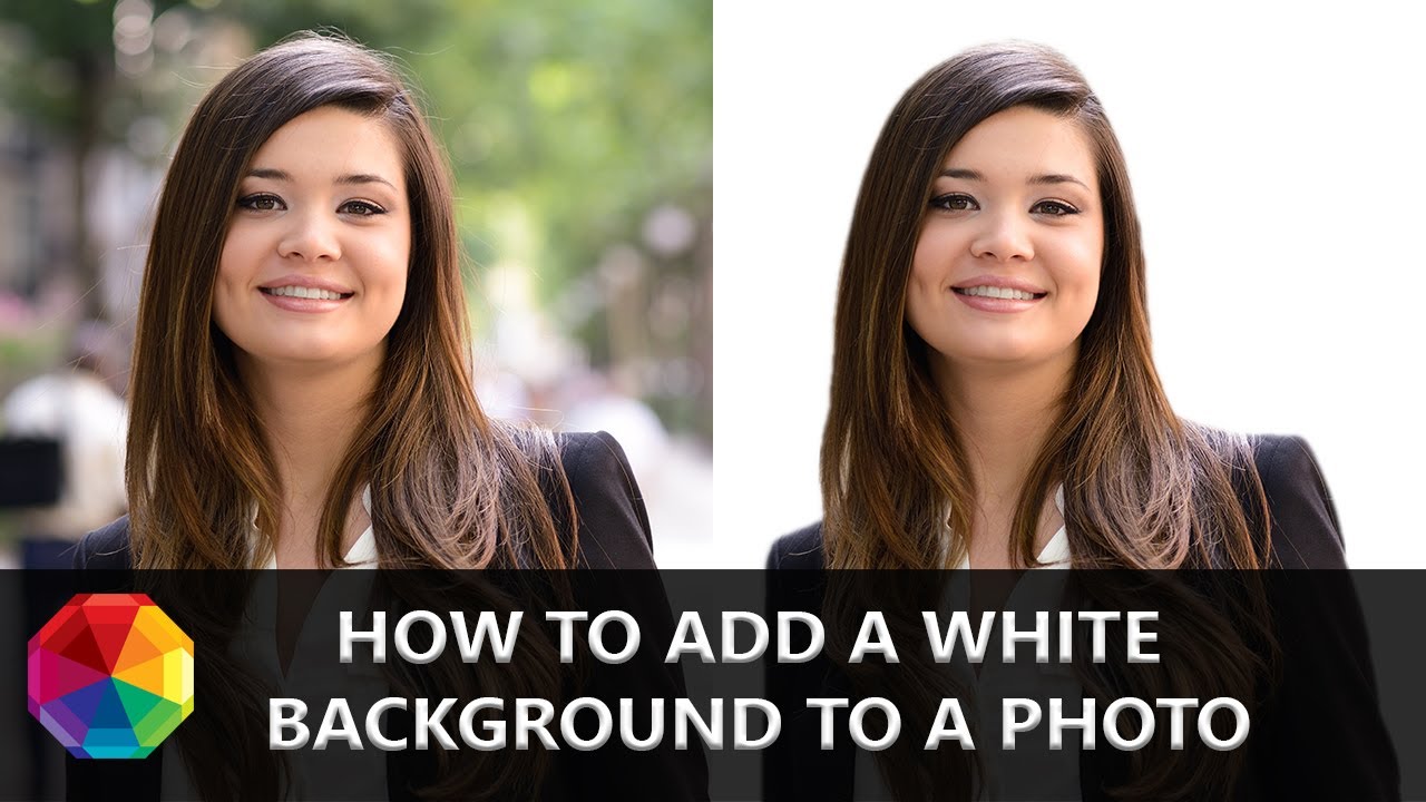 How to Put a White Background on a Picture ✓ 2 Minute Tutorial - YouTube