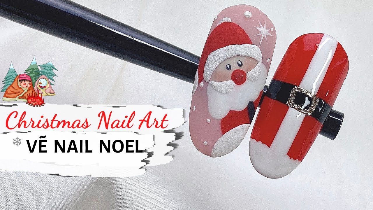 Hướng dẫn cách vẽ noel nail khiến nàng mê mẩn