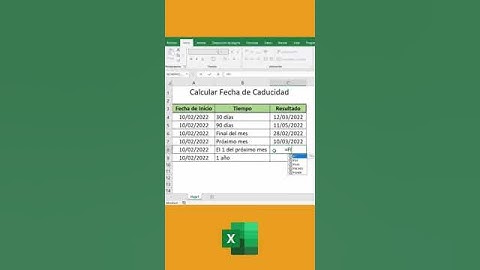 Calcular fecha de caducidad.. #excel #microsoftexcel #exceltips