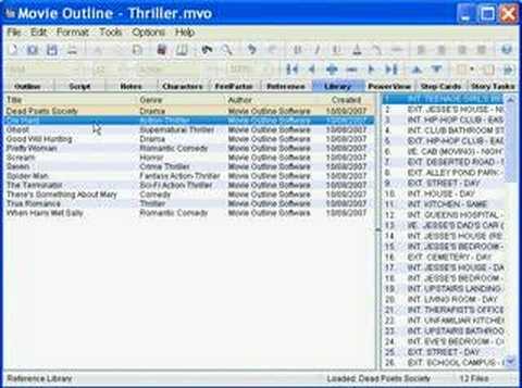 Movie Outline 3 Screenwriting Software