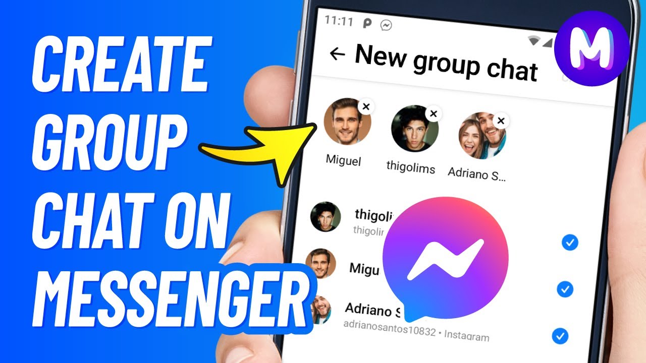 How to CREATE GROUP CHAT in Messenger (2023) - Make a Group on ...