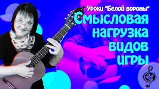 🎼 Смысловая нагрузка видов игры. Пояснения.