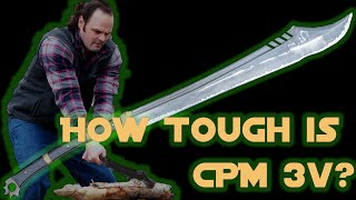 Destroying a $1500 CPM 3V Sword  How tough is 3v?