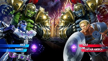 Gladiator Hulk & Thanos vs Hulk & Gladiator Cap (Very Hard) Marvel vs Capcom | 4K UHD Gameplay