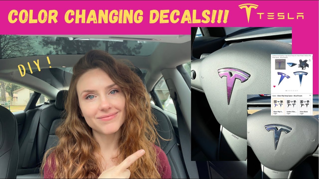 Custom Cut Graphics Logo Decal Wrap for Tesla Model 3 (Gloss Pink)