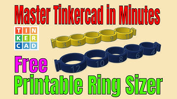 Free Tinkercad 3D Printable Ring Sizer & How it was Built in 6 Minutes