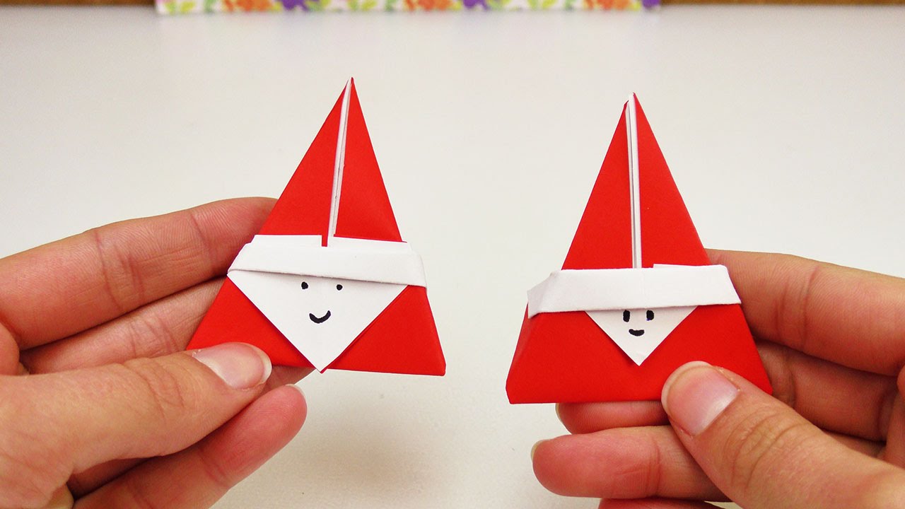 Süßes Nikolaus Origami Diy Super Niedliches Origami Für Den Nikolaus Tag Weihnachtsmann