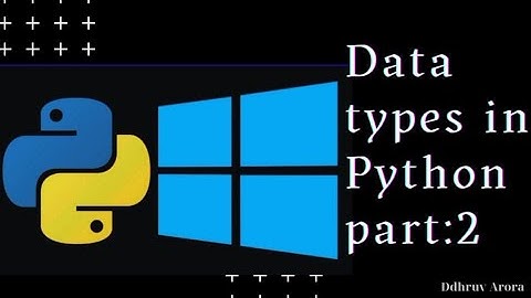 Data types in Python - part 2