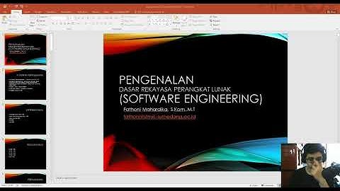 DASAR RPL PERTEMUAN 1 | PENGENALAN REKAYASA PERANGKAT LUNAK | STMIK SUMEDANG