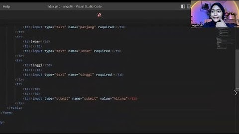 MENGHITUNG LIMAS SEGI EMPAT MENGGUNAKAN PHP // ANGELI ULA QUSHAYYI // 8020200248
