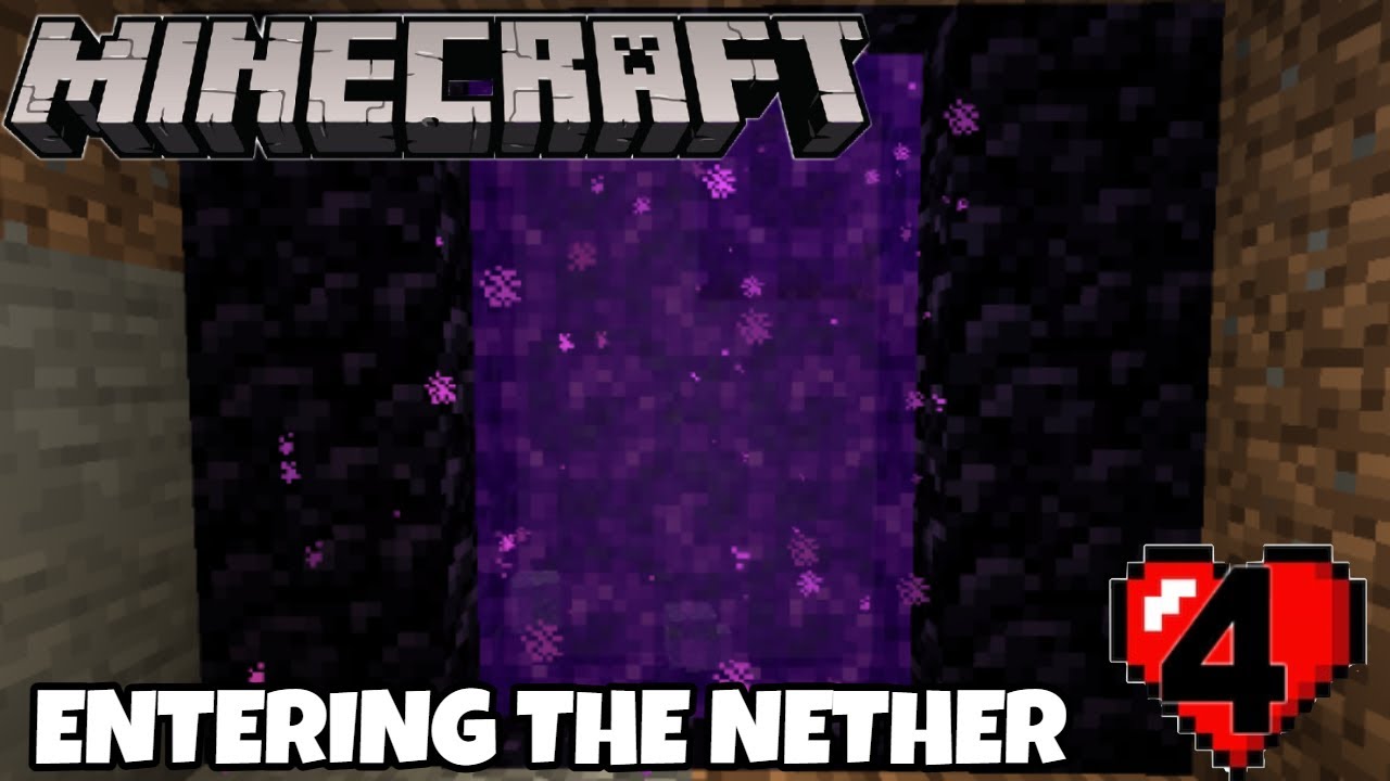 Finally entering the nether in my minecraft world! (4) - YouTube
