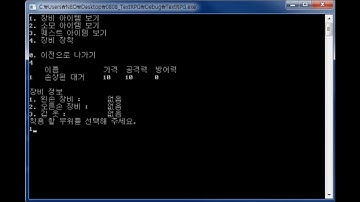 [C언어/C++]TEXT알피지 샘플강의 결과물영상