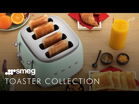 SMEG 4 Slice Long Slot 50s Retro Style Toaster - Stone Empire