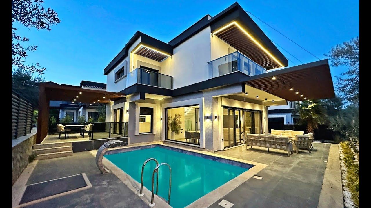 HERKES BU VİLLAYI KONUŞUYOR !! BÖLGEDE TEK ! GÜRE'NİN EŞSİZ DOĞASINDA 455 M² BRÜT 4+2 SATILIK VİLLA