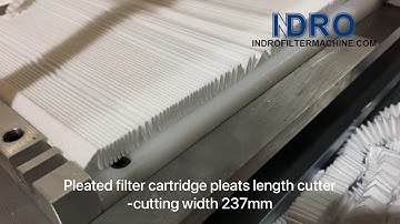 INDRO pleated filter cartridge pleats length cutter-cutting 237mm width video