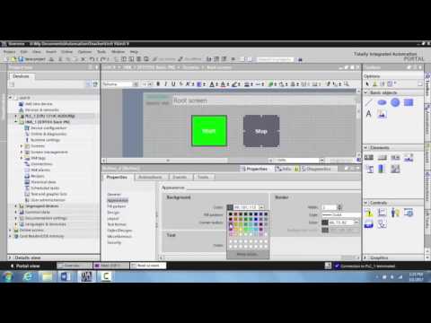 Creating a Start Stop Station on an Siemens HMI - Unit 14.1