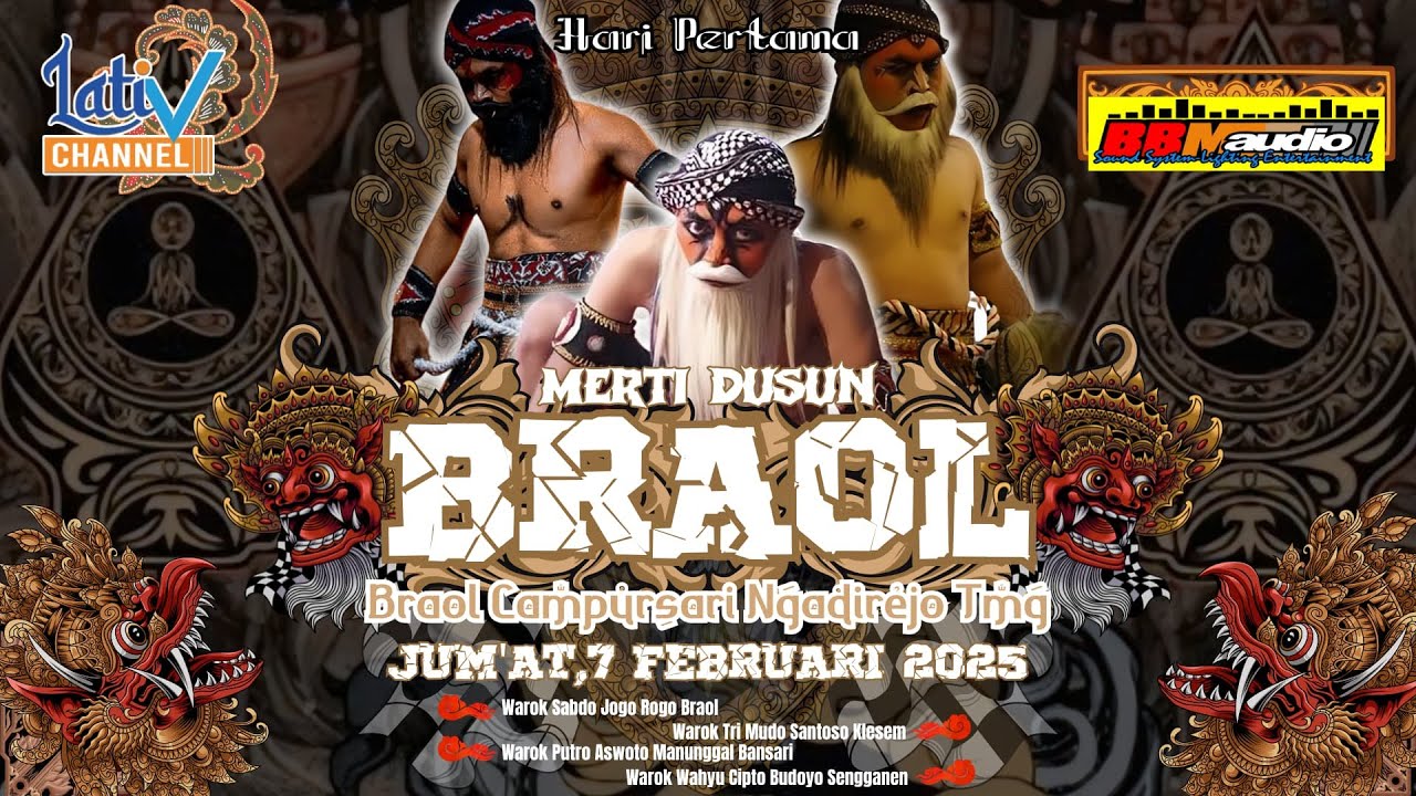 PAGELARAN SENI WAROK DALAM RANGKA MERTI DUSUN BRAOL DESA CAMPURSARI NGADIREJO TEMANGGUNG