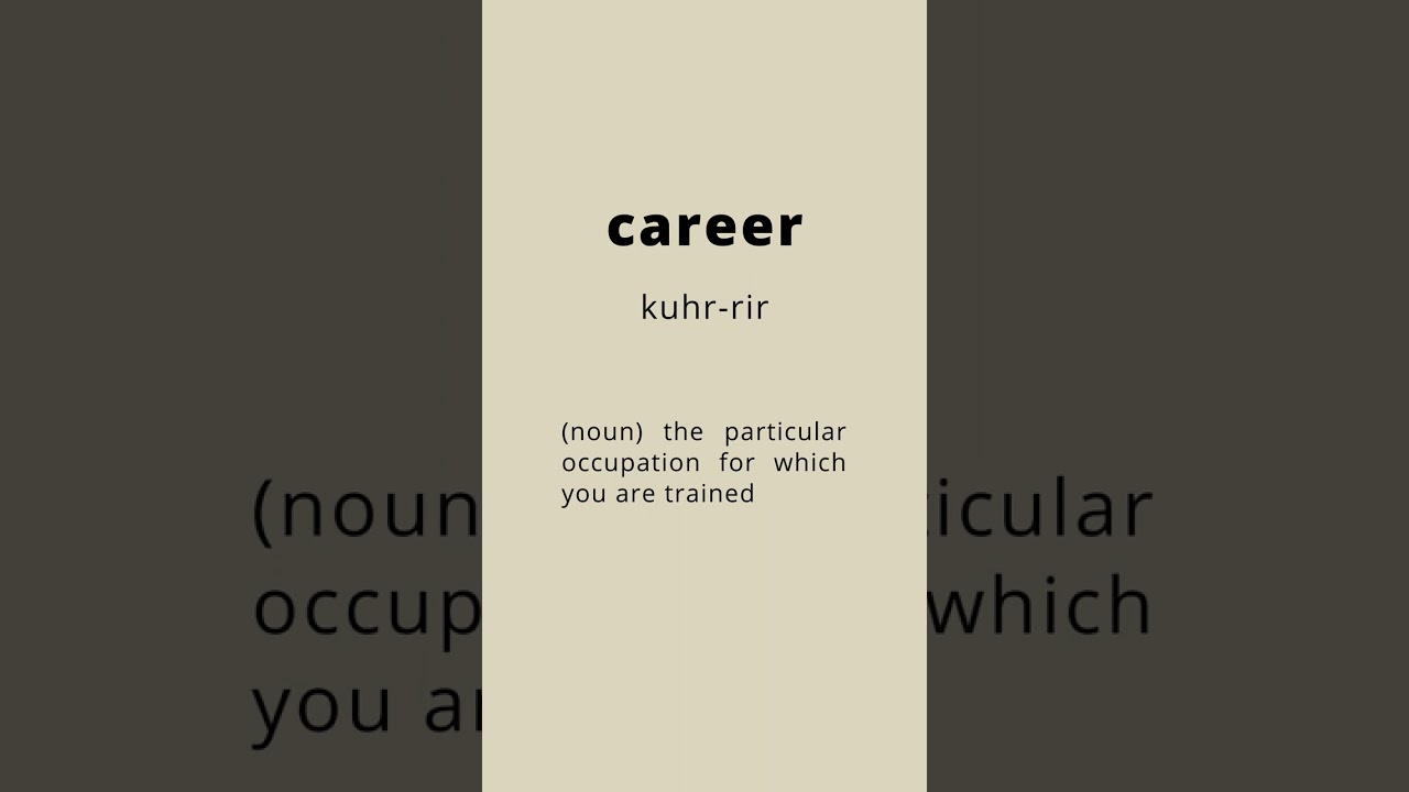 How to pronounce career || Pronunciation and meaning