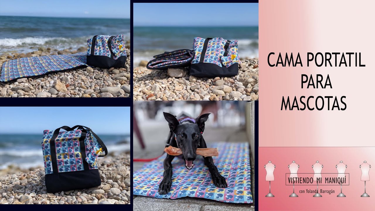 COMO HACER CAMA PORTATIL PARA MASCOTAS, CON TOTE BAG PARA TRANSPORTAR 