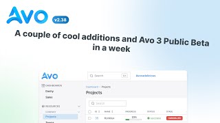 Avo 2.38 - A couple of cool additions and Avo 3 Public Beta in a week