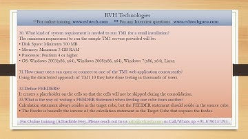 Most Important Cognos TM1 interview questions by RVH Technologies
